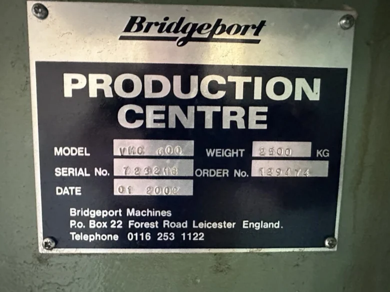 فرز CNC بریجپورت Bridgeport مدل VMC 600 XP